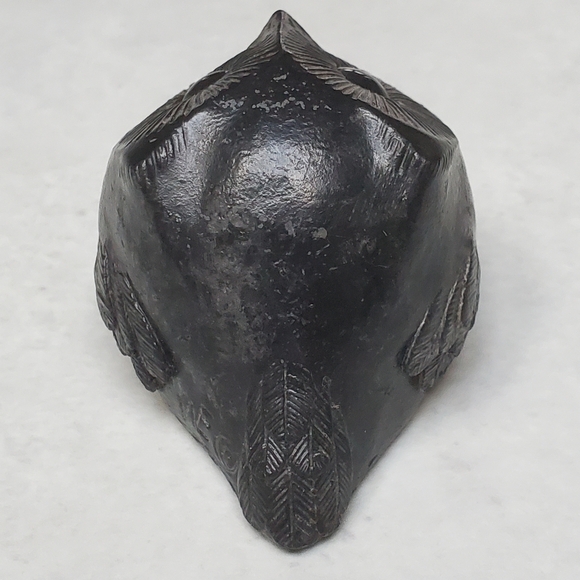 Wolf Original Owl Soapstone Sculpture Vintage Canadain Sculpture - Picture 4 of 10